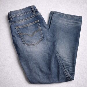 Guess Slim Straight Jeans 29x32 Medium Wash Stretch Denim Mens